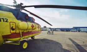Новый современный медицинский вертолёт Ми-8 на постоянное дежурство прибыл в Амурскую область