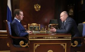 Встреча Дмитрия Медведева с президентом, председателем правления ГМК «Норильский никель» Владимиром Потаниным