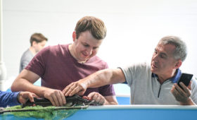 Рустам Минниханов и министр экономического развития РФ Максим Орешкин посетили рыбоводный комплекс «Биосфера-Фиш»