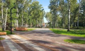 В Кемерове по инициативе жителей отремонтировали центральную аллею старейшего парка города «Березовая роща»