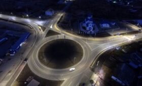 В Инзе завершена реконструкция кольцевой развязки по нацпроекту «Безопасные и качественные автомобильные дороги»