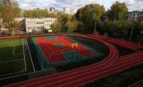 В Ижевске по нацпроекту отремонтировали межшкольный стадион около школы № 35