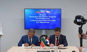 Президент Республики Татарстан Рустам Минниханов встретился с губернатором Пермского края